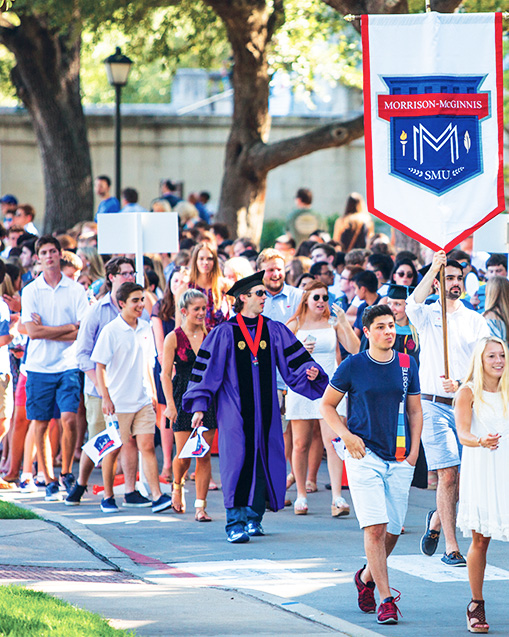 students walking