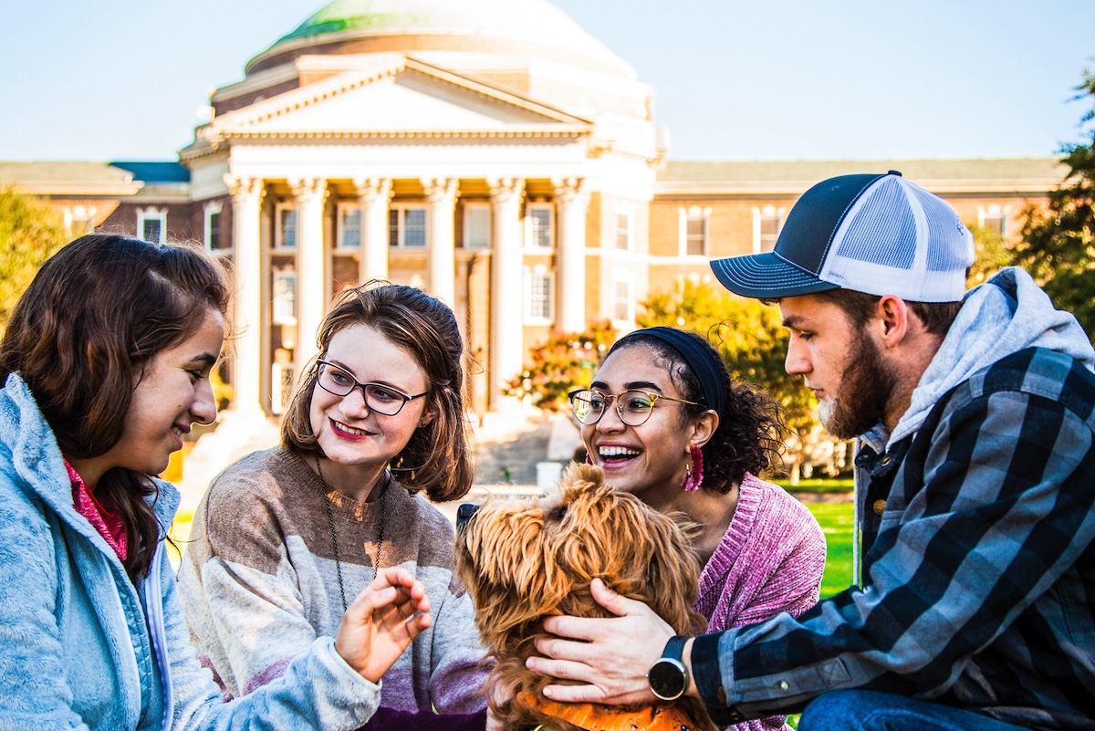 SMU students on campus